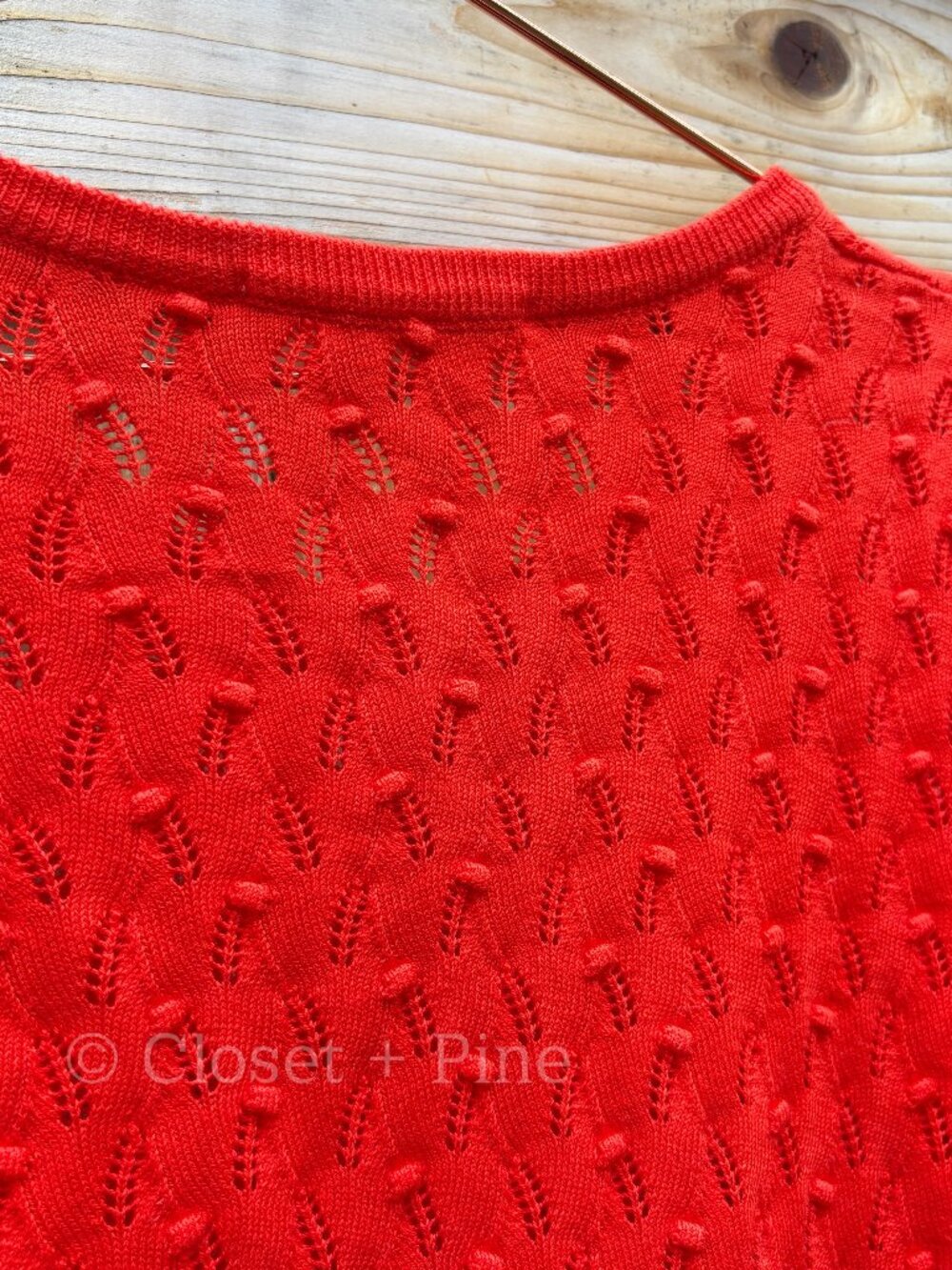 Sezane Philippe Jumper Cardigan Sweater Size Small Coral Red - Picture 10 of 15